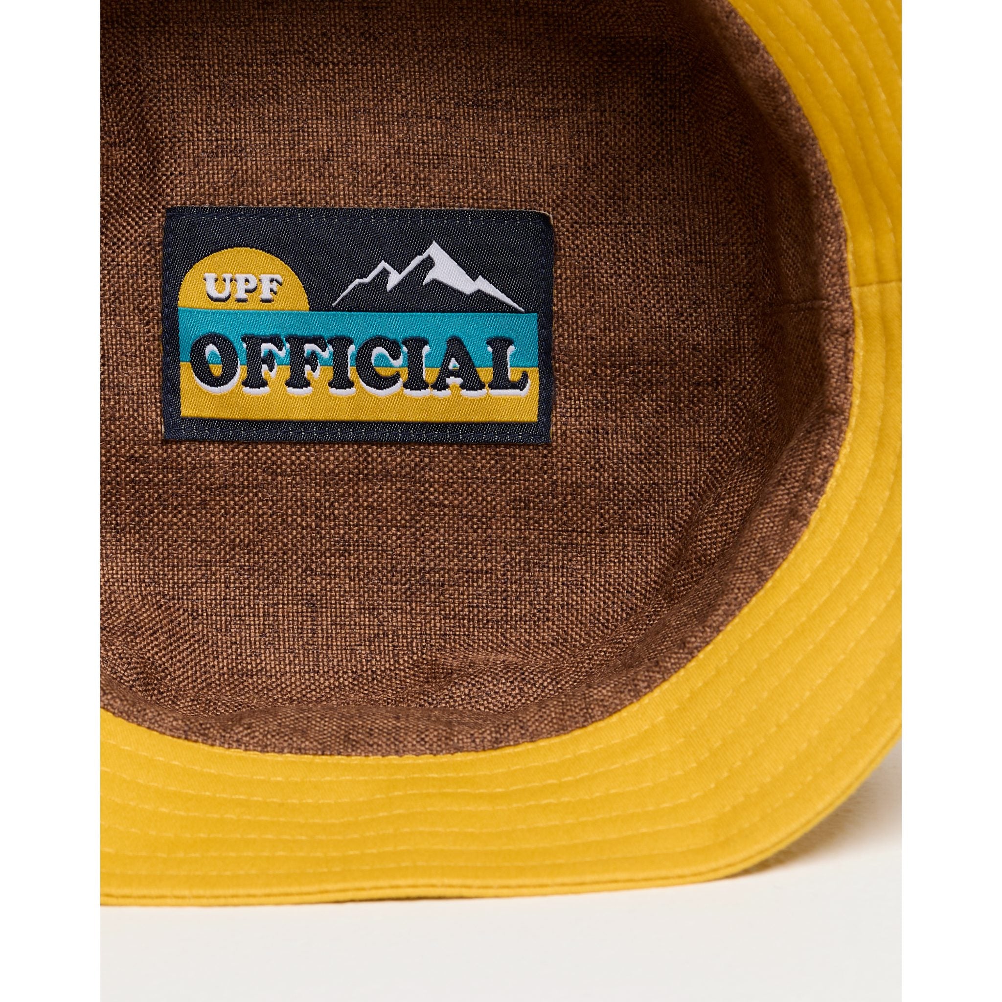 Only UPF Bucket Hat in Yellow with tonal embroidery